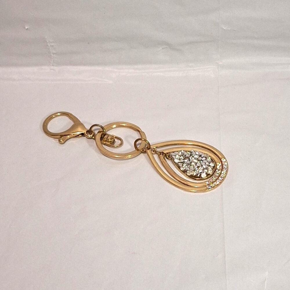 Rhinestone Teardrop Keychain